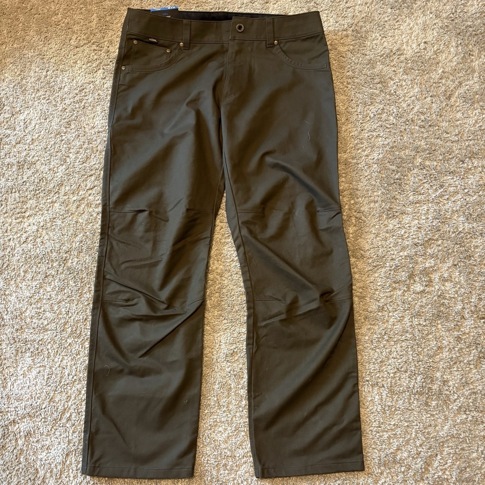 Kuhl‎ Free RYDR Mens 34x30 Heavyweight Canvas Tapered Pants Espresso Patina Dye